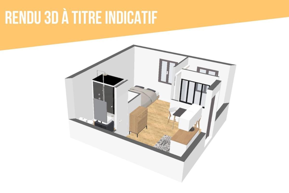 Grand Studio Avec Espace De Travail Toulouse Luaran gambar